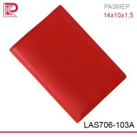 Обложка для паспорта LASEFERNANDO матовая, цвет красный