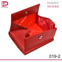 Кошелёк-портмоне  SEZFERT  мат, плоский, на магните, евромонетница, цв: красный