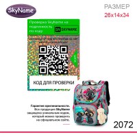 Ранец SkyName 2072 + брелок мишка