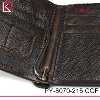 Портмоне + Зажим NL мат, магнит, горизонт, цв: коричневый