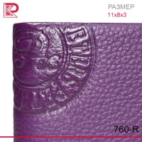 Кошелёк-портмоне + Зажим PETERS мат, монет на молнии, магнит, цв: фиолетовый