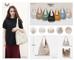 Сумка женская AndreaMassi мат, большая, перфорированный узор, цвет в ассортименте