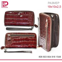 Кошелёк на одной молнии, рептилия, цвет в ассортименте