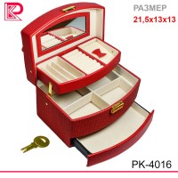 Сундук-шкатулка для бижутерии 3 яруса, цвет в ассортименте