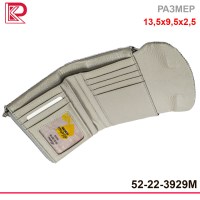 Кошелёк ALBATROSS средний, на молнии, на магните, цвет серебряный