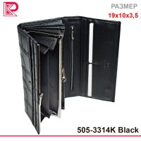 Кошелёк SOMUCH классик, рептилия, глянец, магнит, монет внутри, цв черный