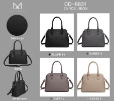 Сумка женская ALEX&MIA матовая, 3 отдела