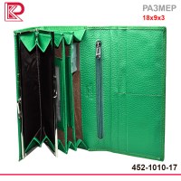 Кошелёк KINGPLUM матовый, на магните, классик, монет внутри, цвет зелёный