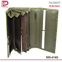 Кошелёк SOMUCH классик, монет внутри, на магните, кружевные мотивы, цв салатовый