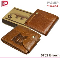 Портмоне STEPPE WOLF,  среднее, лого: WOLF, цвет светло-коричневый