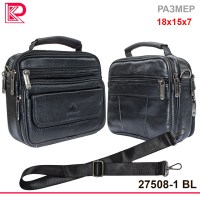 Сумочка через плечо ZINIMSK горизонтальная, маленькая, цвет чёрный