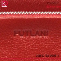 Кошелёк-клатч FUTLANI мат, 1 молния, монет на молнии, цв: красный