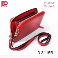 Кошелёк-сумочка GL матовый, отдел под телефон, цв. красный