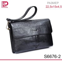 Сумка-клатч мужская SOMUCH горизонтальная, цвет: чёрный