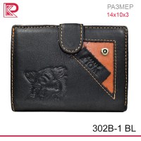 Портмоне + Паспорт + Автодок STEPPE WOLF лого: Eagle, цв: чёрный