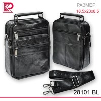 Сумочка ZNIXS кож. вертикальная, средняя, глянец  цвет черный