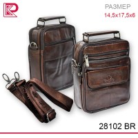 Сумочка ZNIXS кож. вертикальная, средняя, глянец  цвет коричневый