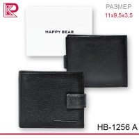 Портмоне HAPPY BEAR среднее, матовое, комбинированный внутри, цвет черный