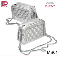 Сумочка женская маленькая на плечо, глянец, прострочка, цвета: в ассортименте